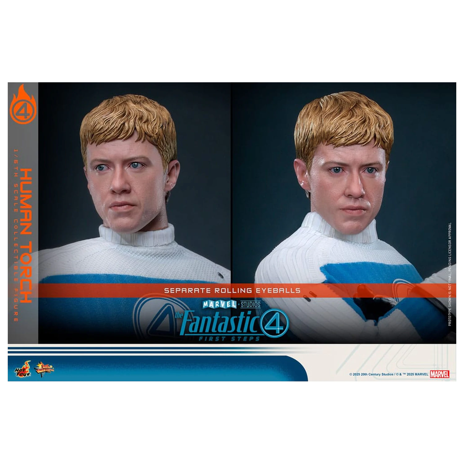 The Fantastic Four: First Steps Movie Masterpiece Figurina articulata 1/6 Human Torch 30 cm poza produsului