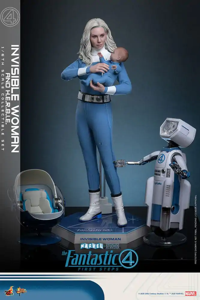 The Fantastic Four: First Steps Movie Masterpiece Figurina de actiune 2-Pack 1/6 Invisible Woman & H.E.R.B.I.E. 28 cm poza produsului