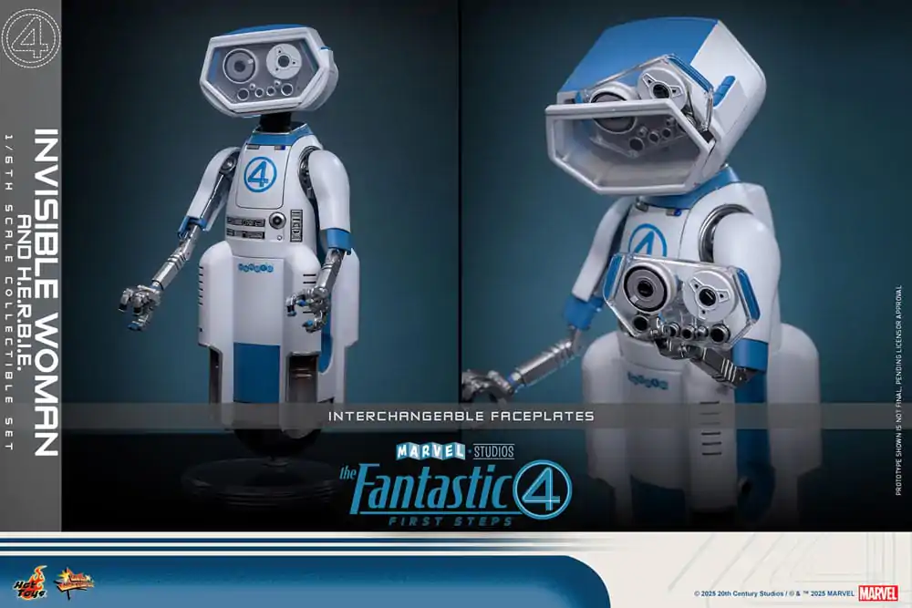 The Fantastic Four: First Steps Movie Masterpiece Figurina de actiune 2-Pack 1/6 Invisible Woman & H.E.R.B.I.E. 28 cm poza produsului