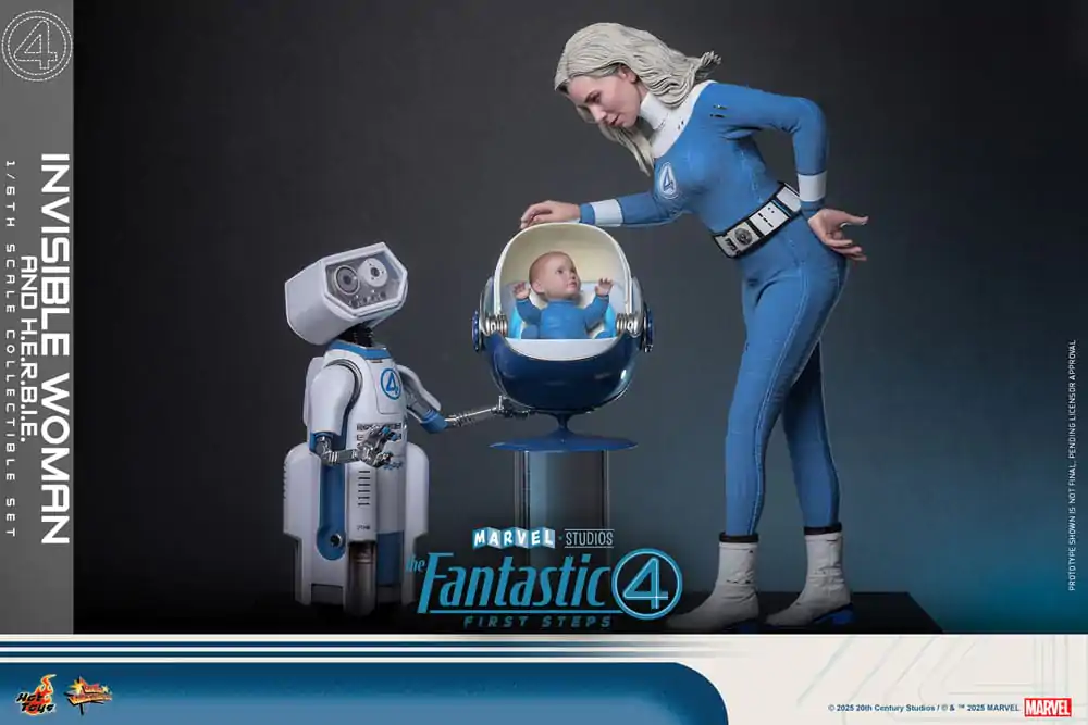 The Fantastic Four: First Steps Movie Masterpiece Figurina de actiune 2-Pack 1/6 Invisible Woman & H.E.R.B.I.E. 28 cm poza produsului