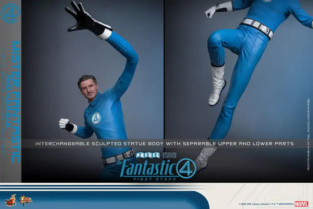 The Fantastic Four: First Steps Movie Masterpiece Figurina de Actiune Pachet 2 bucati 1/6 Mister Fantastic & H.E.R.B.I.E. 30 cm poza produsului
