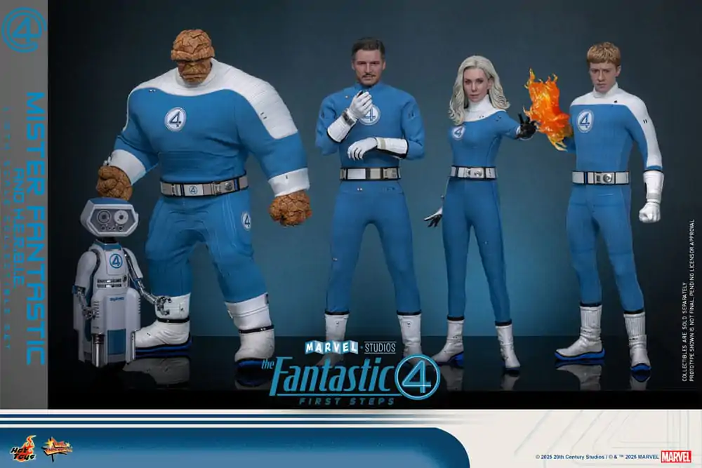 The Fantastic Four: First Steps Movie Masterpiece Figurina de Actiune Pachet 2 bucati 1/6 Mister Fantastic & H.E.R.B.I.E. 30 cm poza produsului