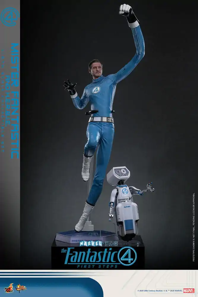 The Fantastic Four: First Steps Movie Masterpiece Figurina de Actiune Pachet 2 bucati 1/6 Mister Fantastic & H.E.R.B.I.E. 30 cm poza produsului