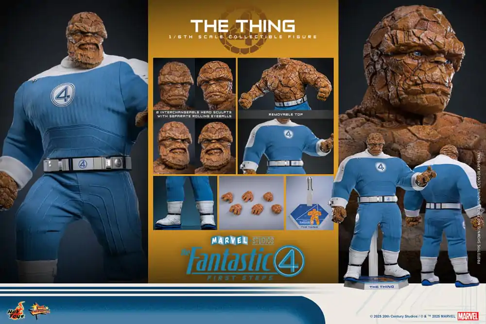The Fantastic Four: First Steps Movie Masterpiece Figurina de actiune 1/6 The Thing 31 cm poza produsului