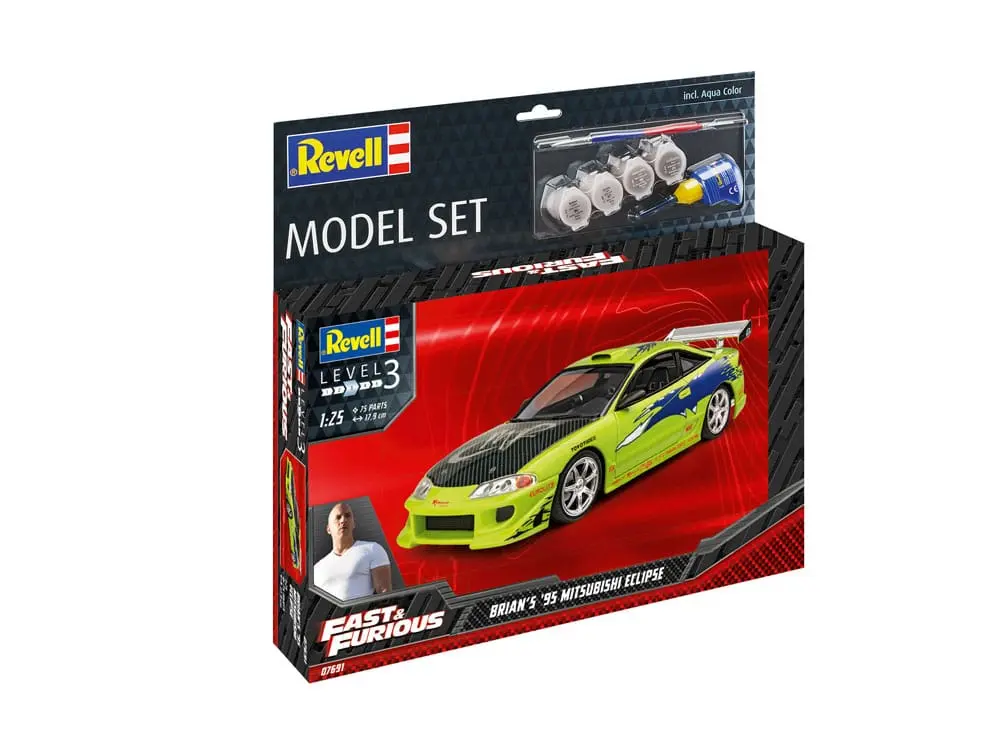 The Fast & Furious Model Kit cu accesorii de baza Brian's 1995 Mitsubishi Eclipse poza produsului