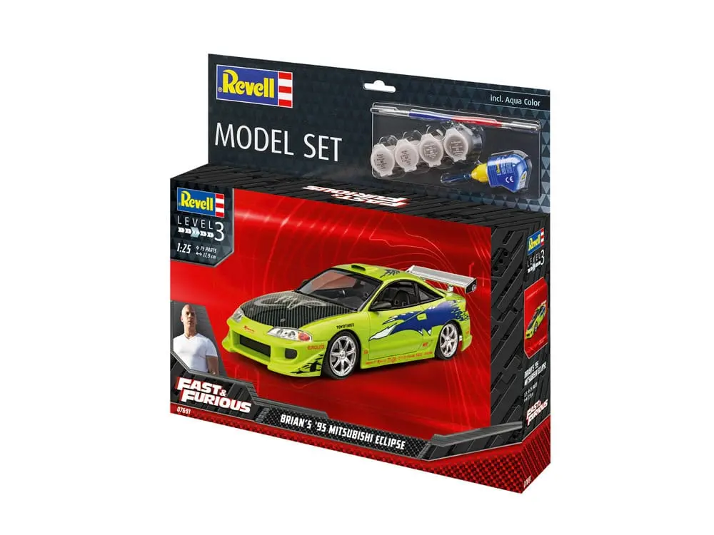 The Fast & Furious Model Kit cu accesorii de baza Brian's 1995 Mitsubishi Eclipse poza produsului