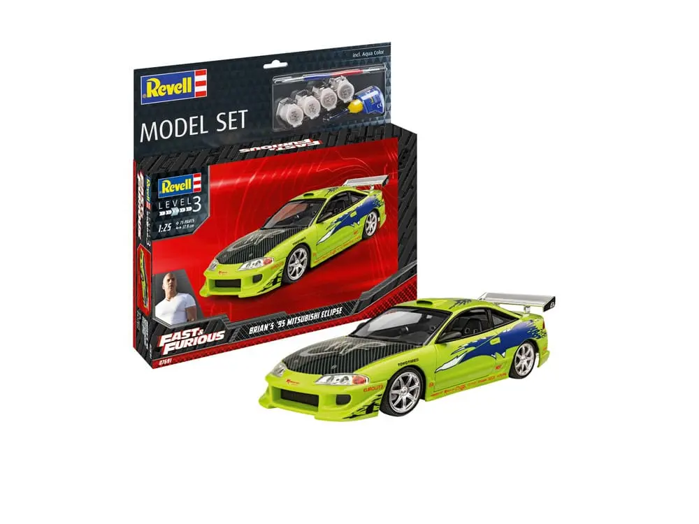 The Fast & Furious Model Kit cu accesorii de baza Brian's 1995 Mitsubishi Eclipse poza produsului