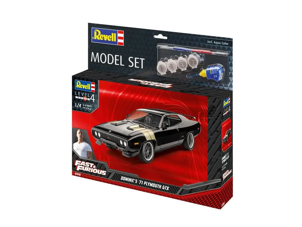 The Fast & Furious trusa model cu accesorii de bază Plymouth GTX a lui Dominic din 1971 poza produsului