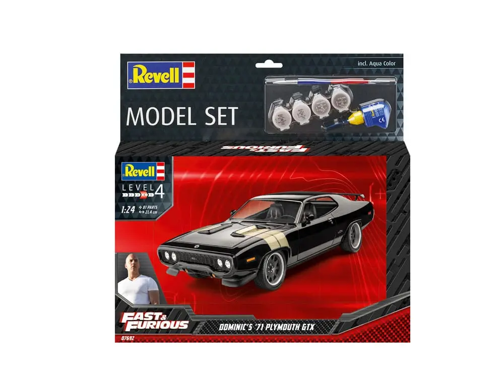 The Fast & Furious trusa model cu accesorii de bază Plymouth GTX a lui Dominic din 1971 poza produsului