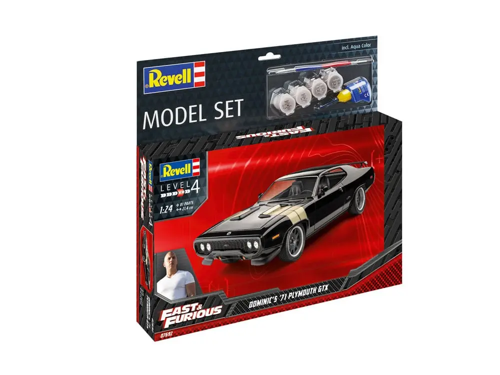 The Fast & Furious trusa model cu accesorii de bază Plymouth GTX a lui Dominic din 1971 poza produsului