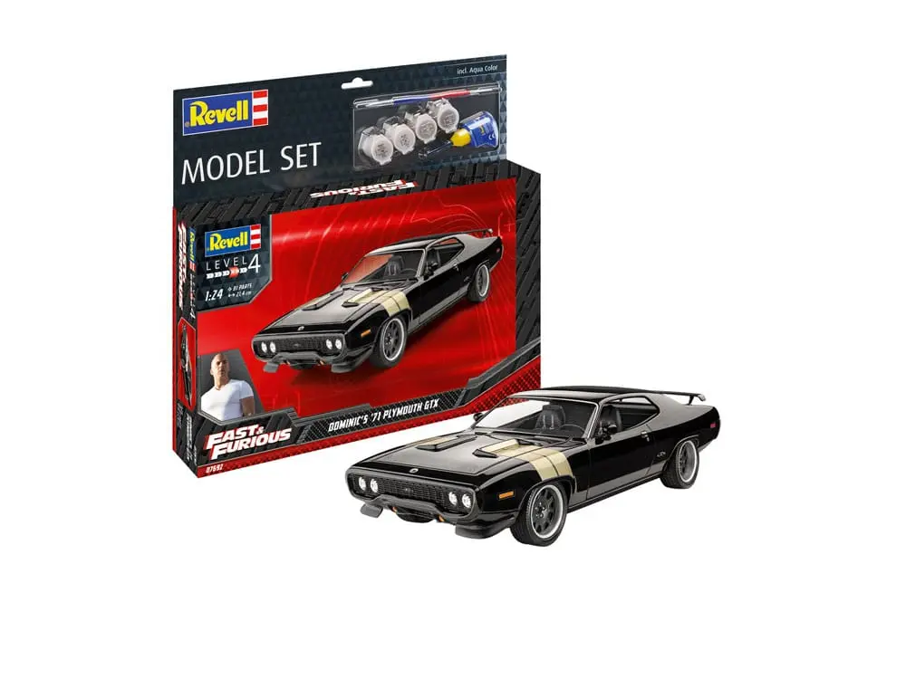 The Fast & Furious trusa model cu accesorii de bază Plymouth GTX a lui Dominic din 1971 poza produsului