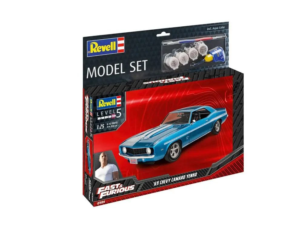 The Fast & Furious Model Kit cu accesorii de baza 1969 Chevy Camaro Yenko poza produsului