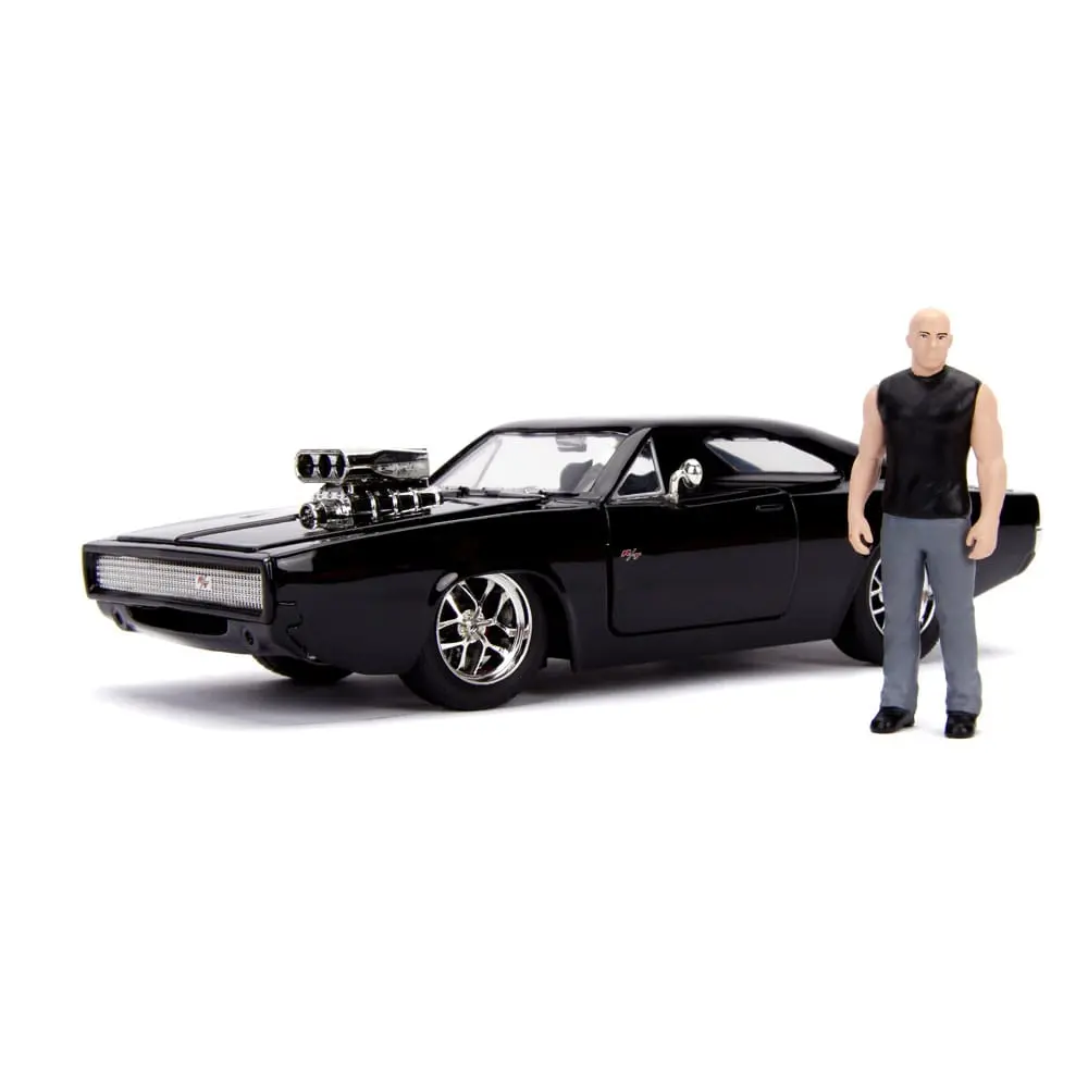The Fast and Furious Diecast Model Hollywood Rides 1/24 1970 Dodge Charger cu Dom Toretto Figurina poza produsului