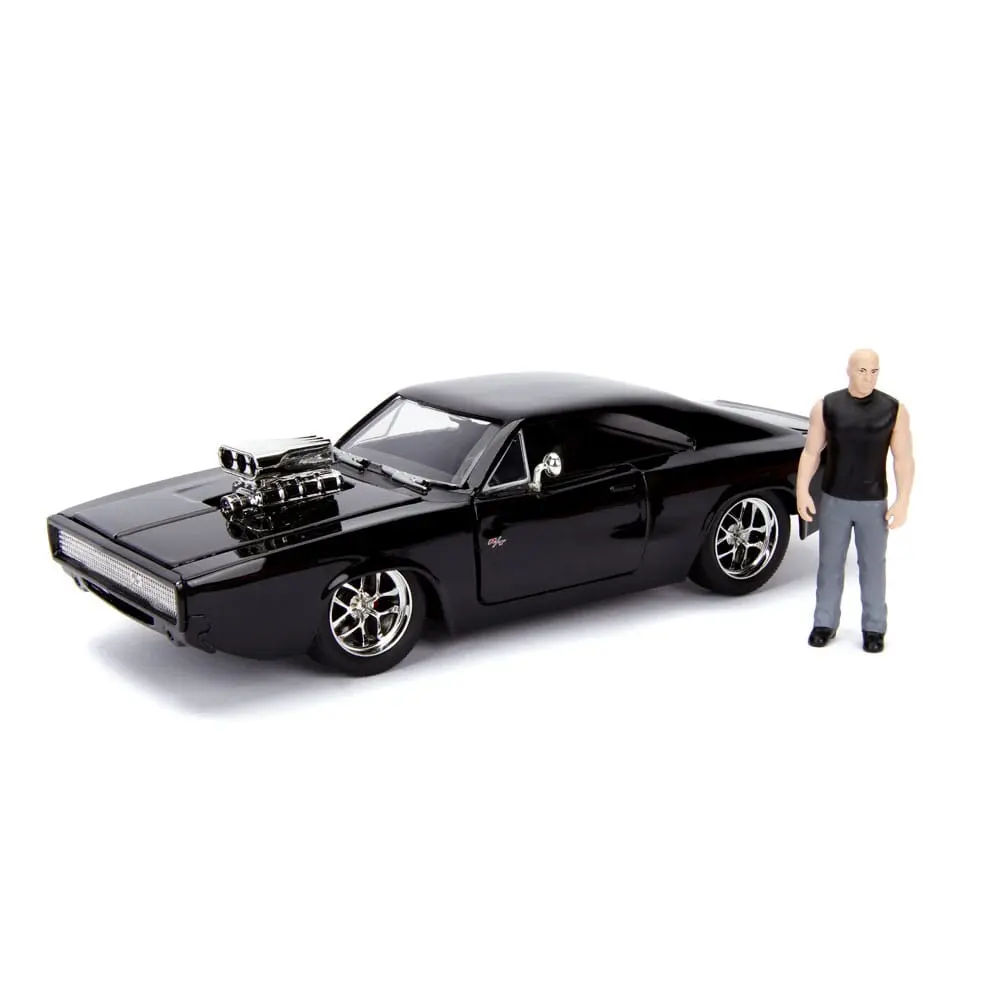 The Fast and Furious Diecast Model Hollywood Rides 1/24 1970 Dodge Charger cu Dom Toretto Figurina poza produsului
