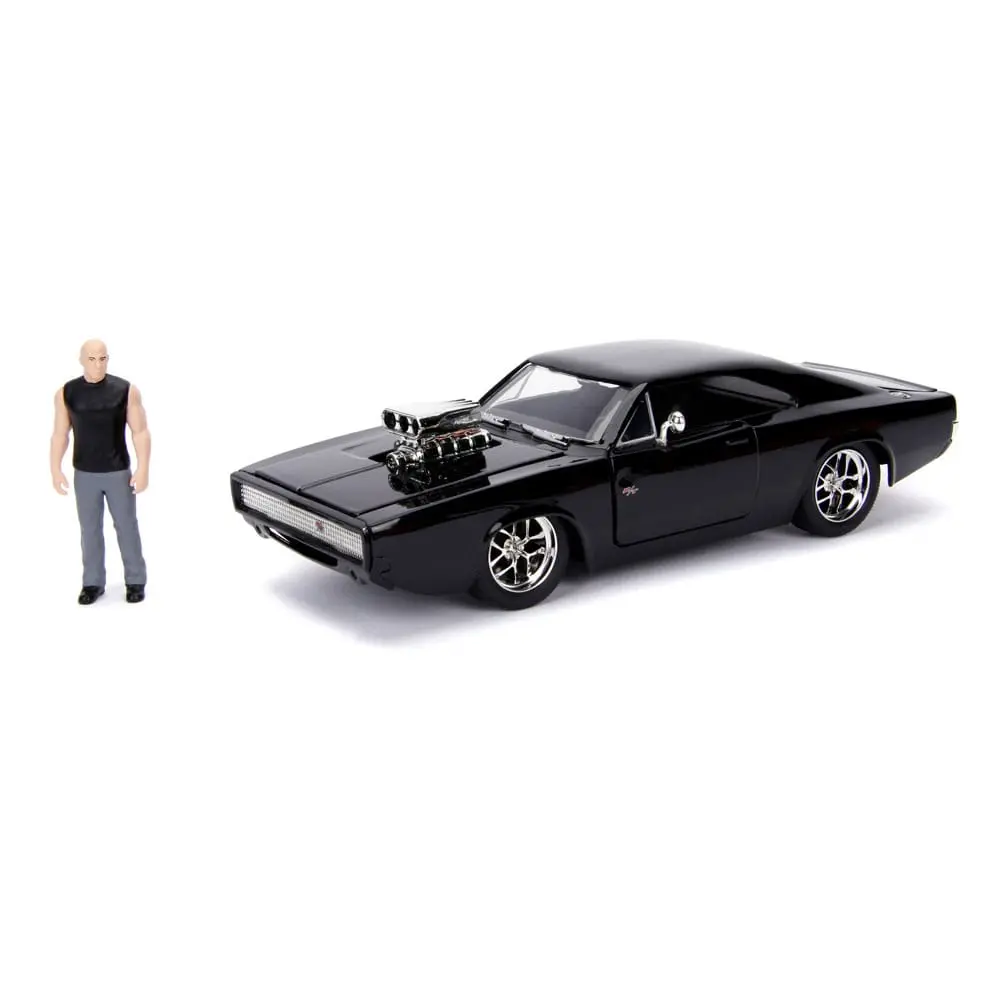 The Fast and Furious Diecast Model Hollywood Rides 1/24 1970 Dodge Charger cu Dom Toretto Figurina poza produsului