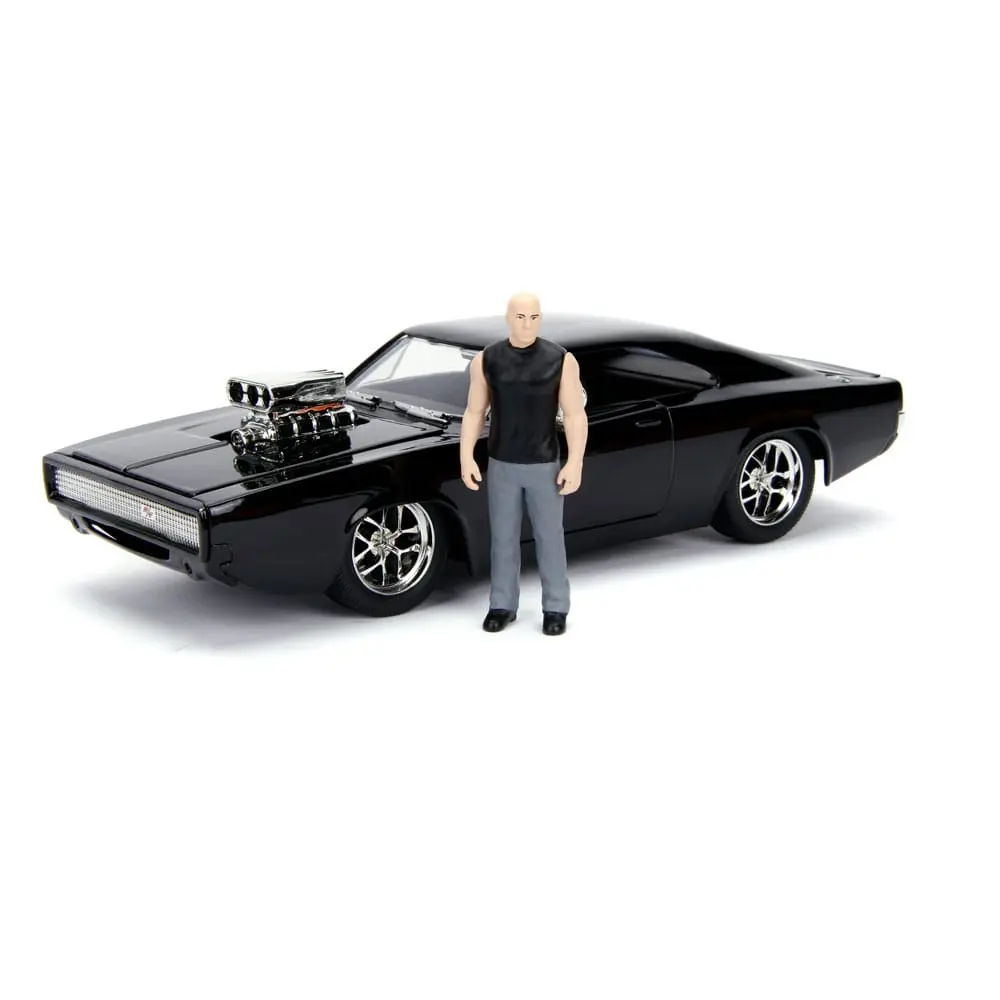The Fast and Furious Diecast Model Hollywood Rides 1/24 1970 Dodge Charger cu Dom Toretto Figurina poza produsului