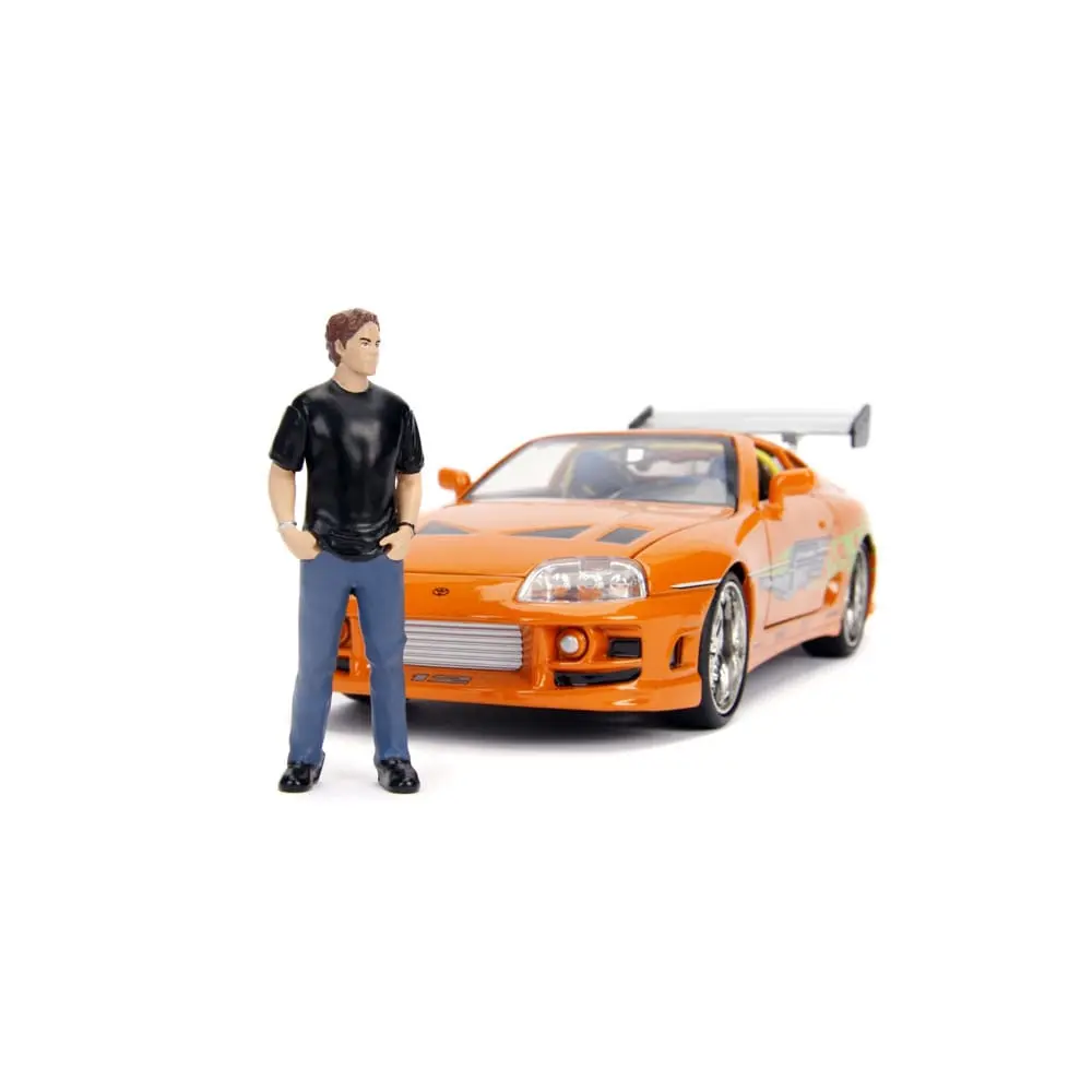 The Fast and Furious Model Diecast Hollywood Rides 1/24 1995 Toyota Supra cu figurina Brian O'Connor poza produsului