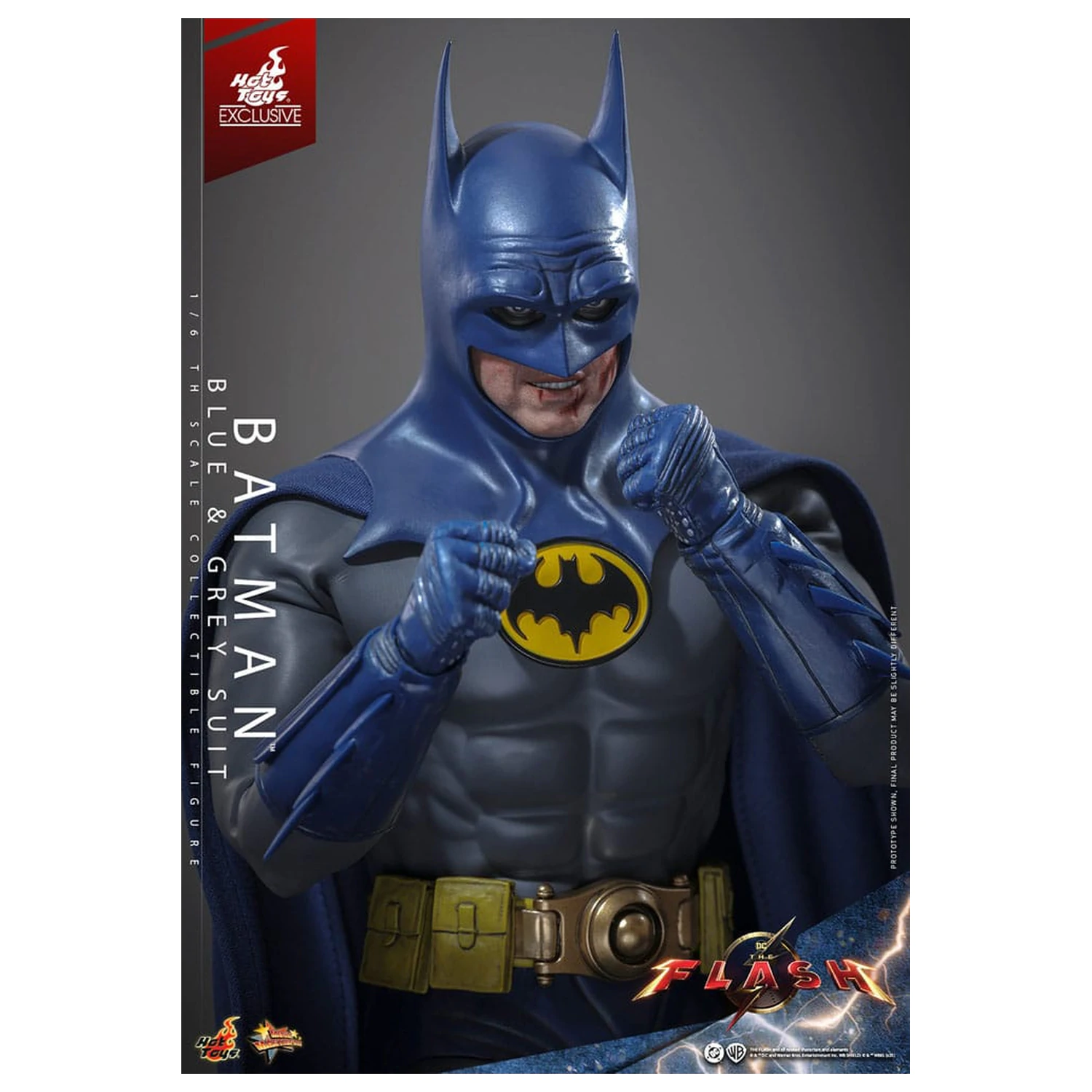 The Flash Movie Masterpiece Figurina de actiune 1/6 Batman (Blue & Grey Suit) Editie Limitata 30 cm poza produsului