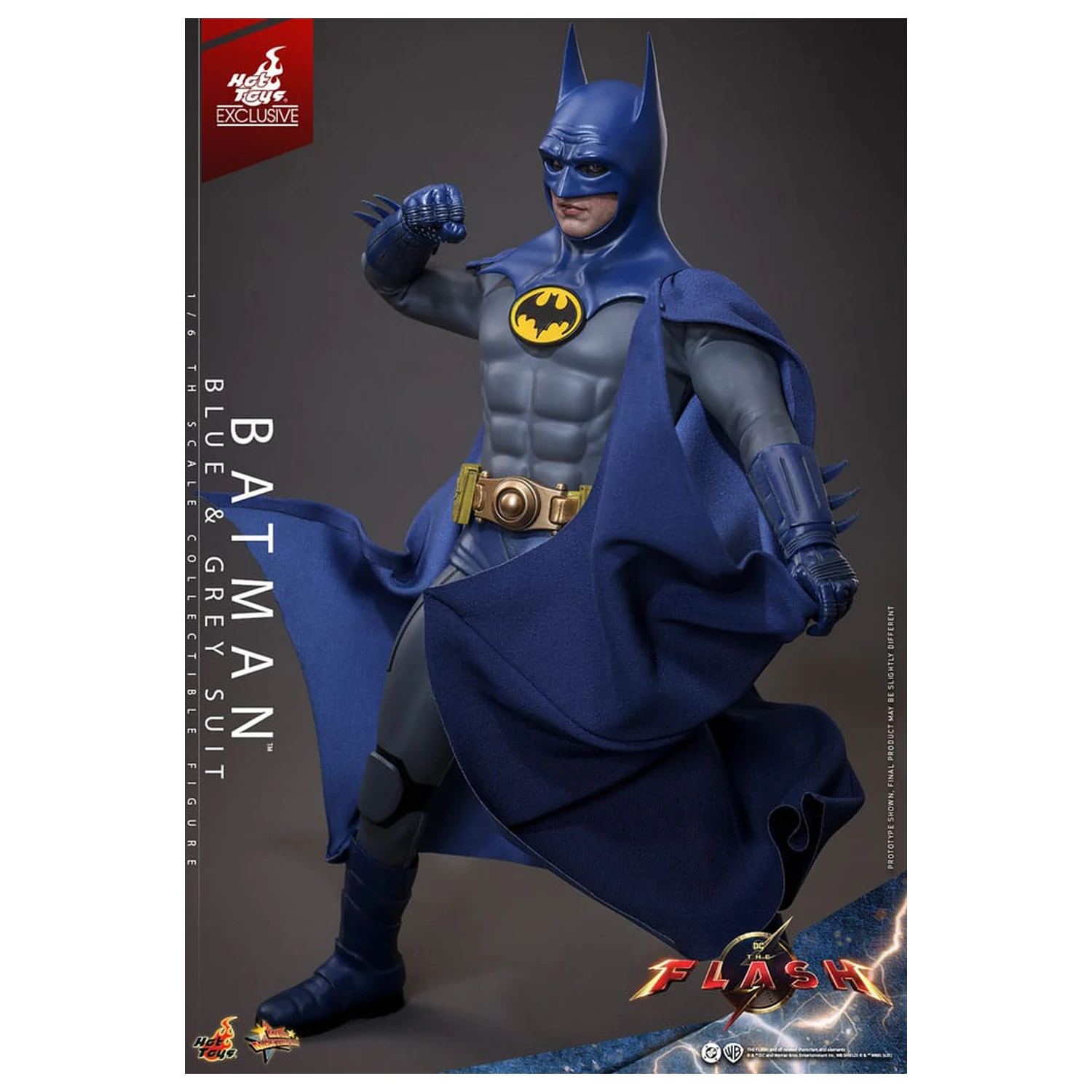 The Flash Movie Masterpiece Figurina de actiune 1/6 Batman (Blue & Grey Suit) Editie Limitata 30 cm poza produsului