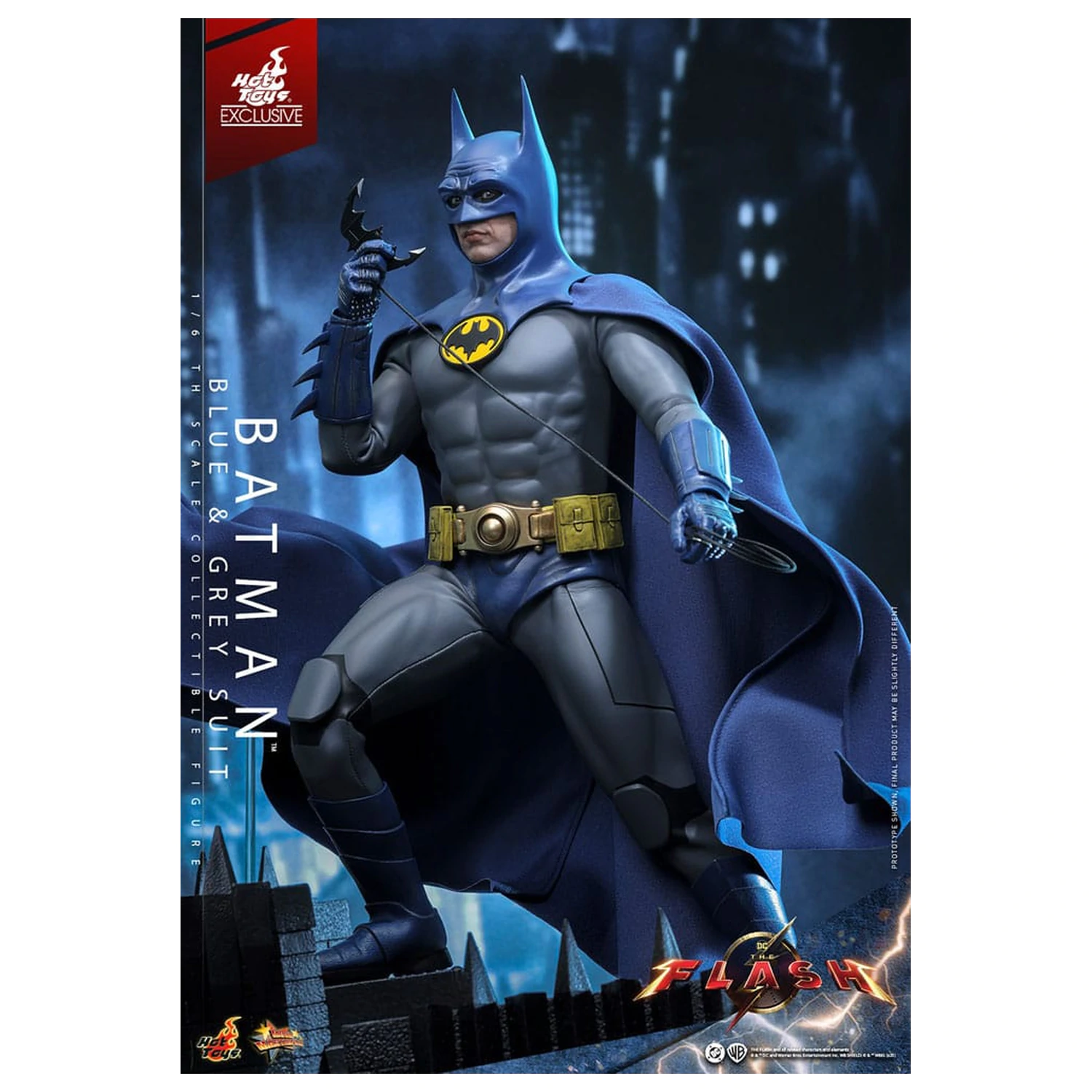 The Flash Movie Masterpiece Figurina de actiune 1/6 Batman (Blue & Grey Suit) Editie Limitata 30 cm poza produsului