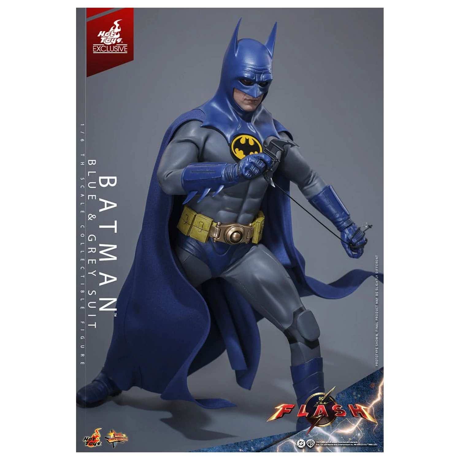 The Flash Movie Masterpiece Figurina de actiune 1/6 Batman (Blue & Grey Suit) Editie Limitata 30 cm poza produsului