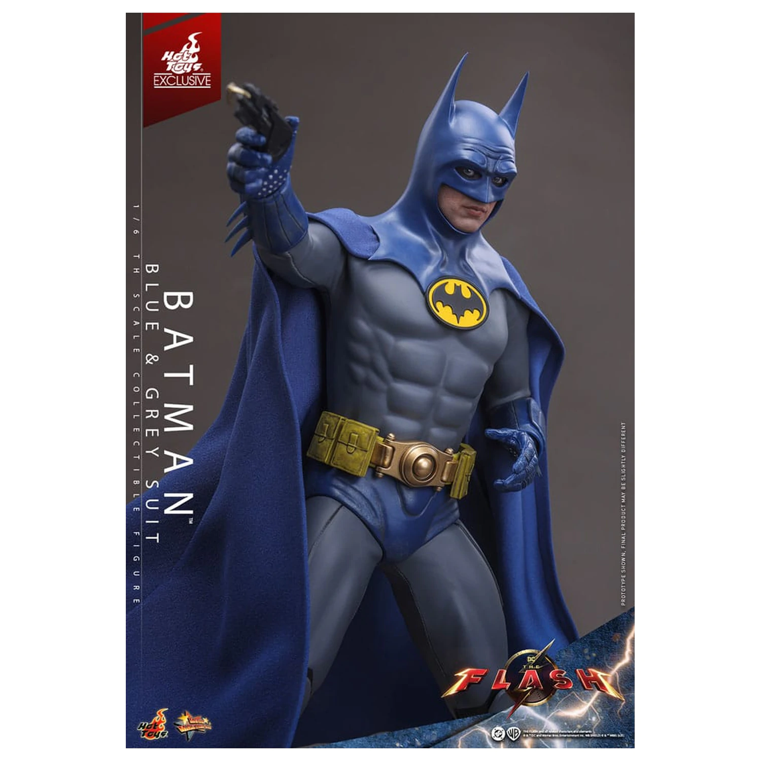 The Flash Movie Masterpiece Figurina de actiune 1/6 Batman (Blue & Grey Suit) Editie Limitata 30 cm poza produsului