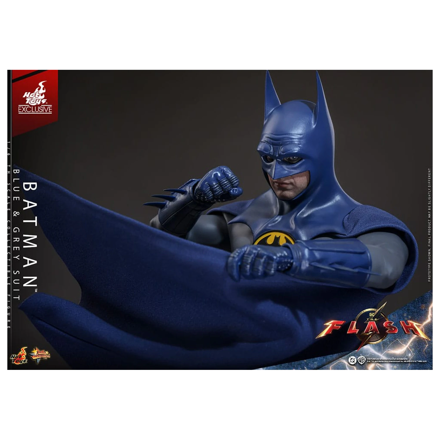 The Flash Movie Masterpiece Figurina de actiune 1/6 Batman (Blue & Grey Suit) Editie Limitata 30 cm poza produsului