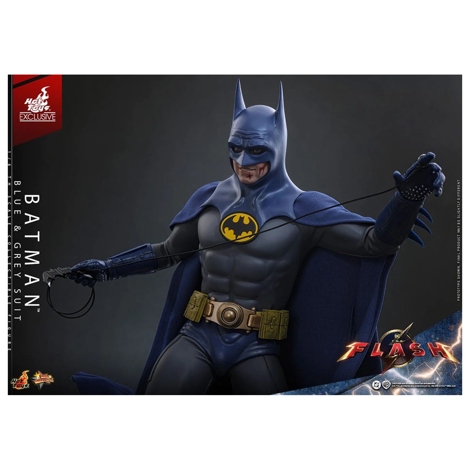 The Flash Movie Masterpiece Figurina de actiune 1/6 Batman (Blue & Grey Suit) Editie Limitata 30 cm poza produsului