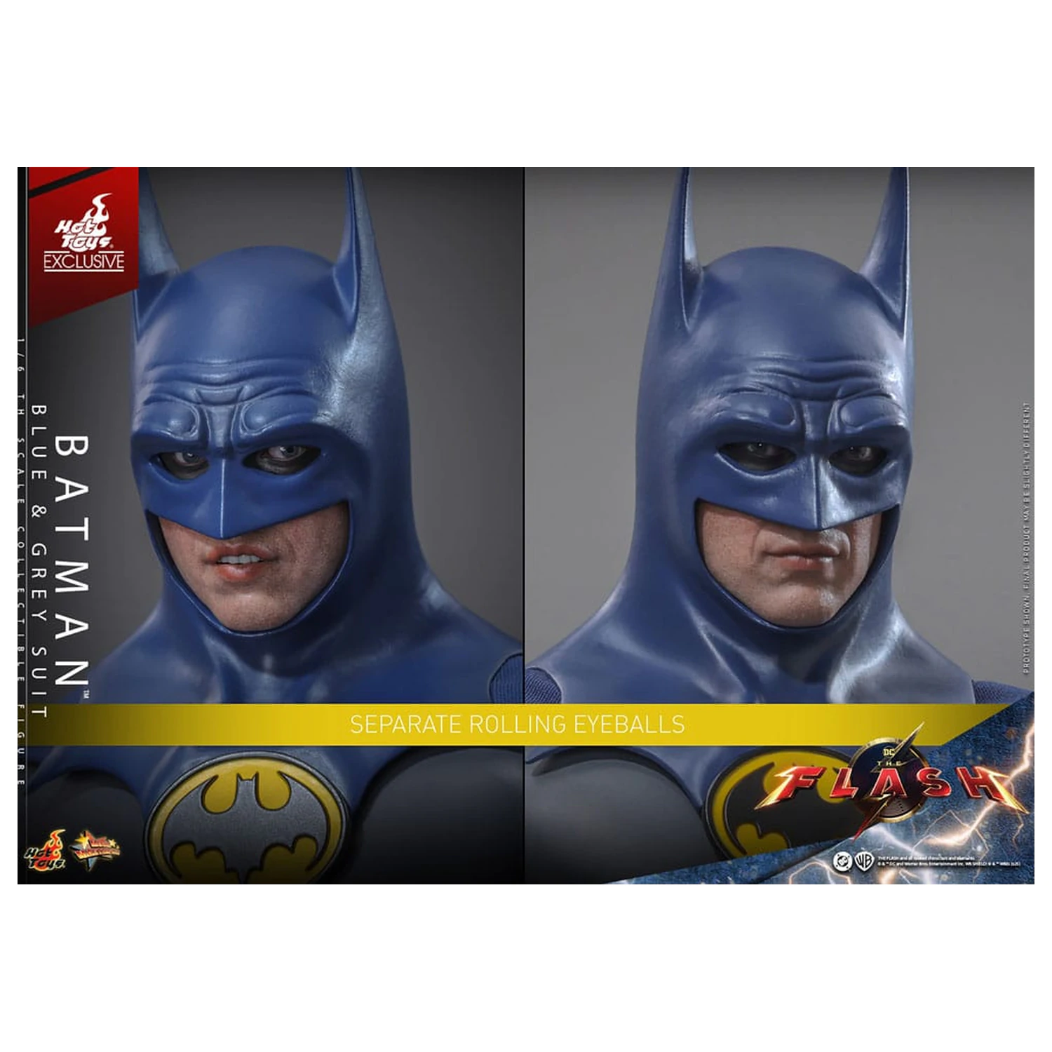 The Flash Movie Masterpiece Figurina de actiune 1/6 Batman (Blue & Grey Suit) Editie Limitata 30 cm poza produsului