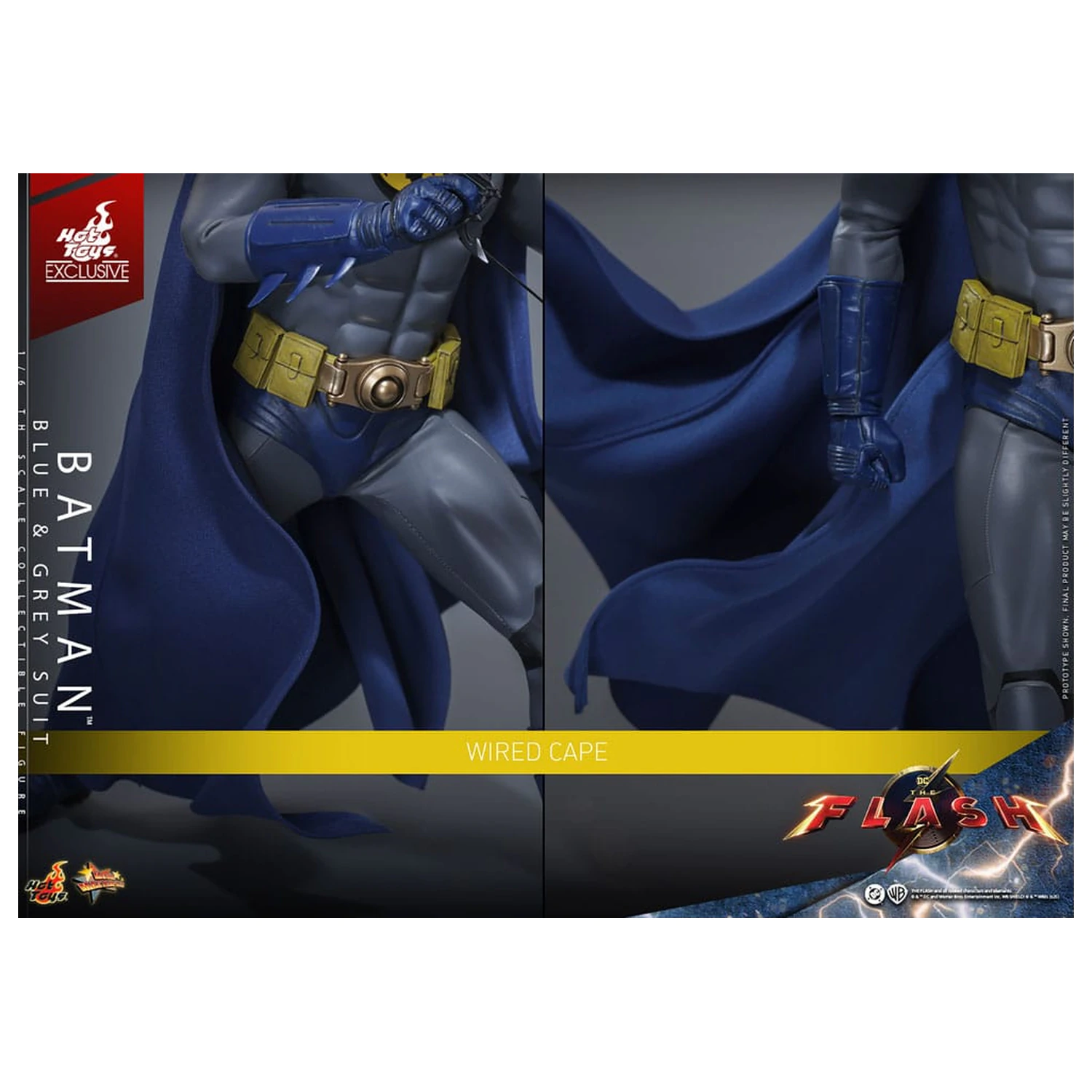 The Flash Movie Masterpiece Figurina de actiune 1/6 Batman (Blue & Grey Suit) Editie Limitata 30 cm poza produsului