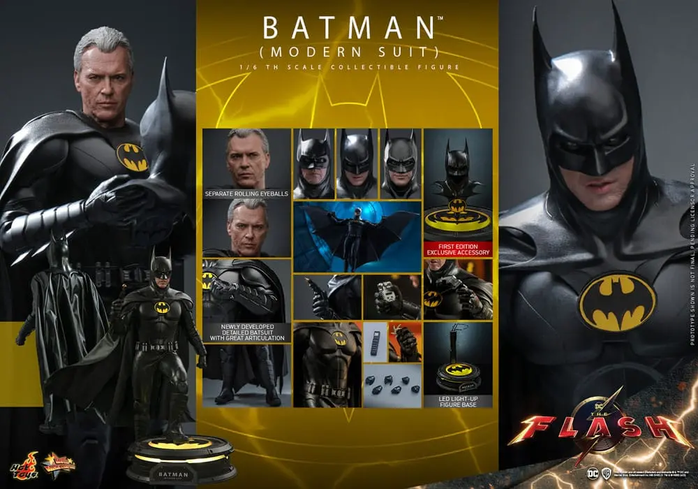 Figurină de acțiune de colecție The Flash Movie Masterpiece 1/6 Batman (Modern Suit) 30 cm poza produsului