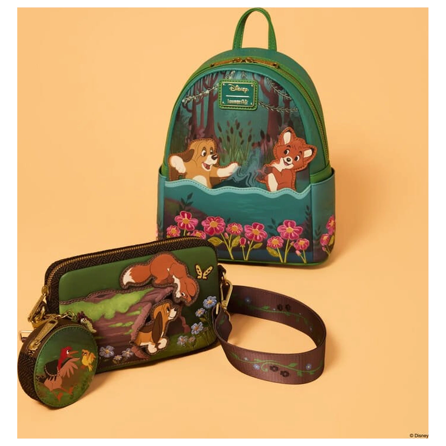The Fox and the Hound by Loungefly Canvas Geanta Tote Tod & Vixey poza produsului