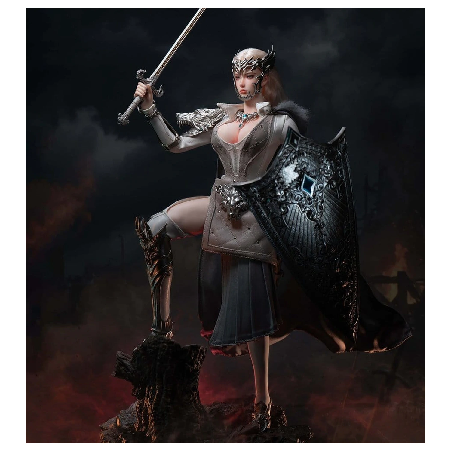 The Girl Under Wolf's Ward Action Figure 1/6 Alina (Silver) de 30 cm poza produsului