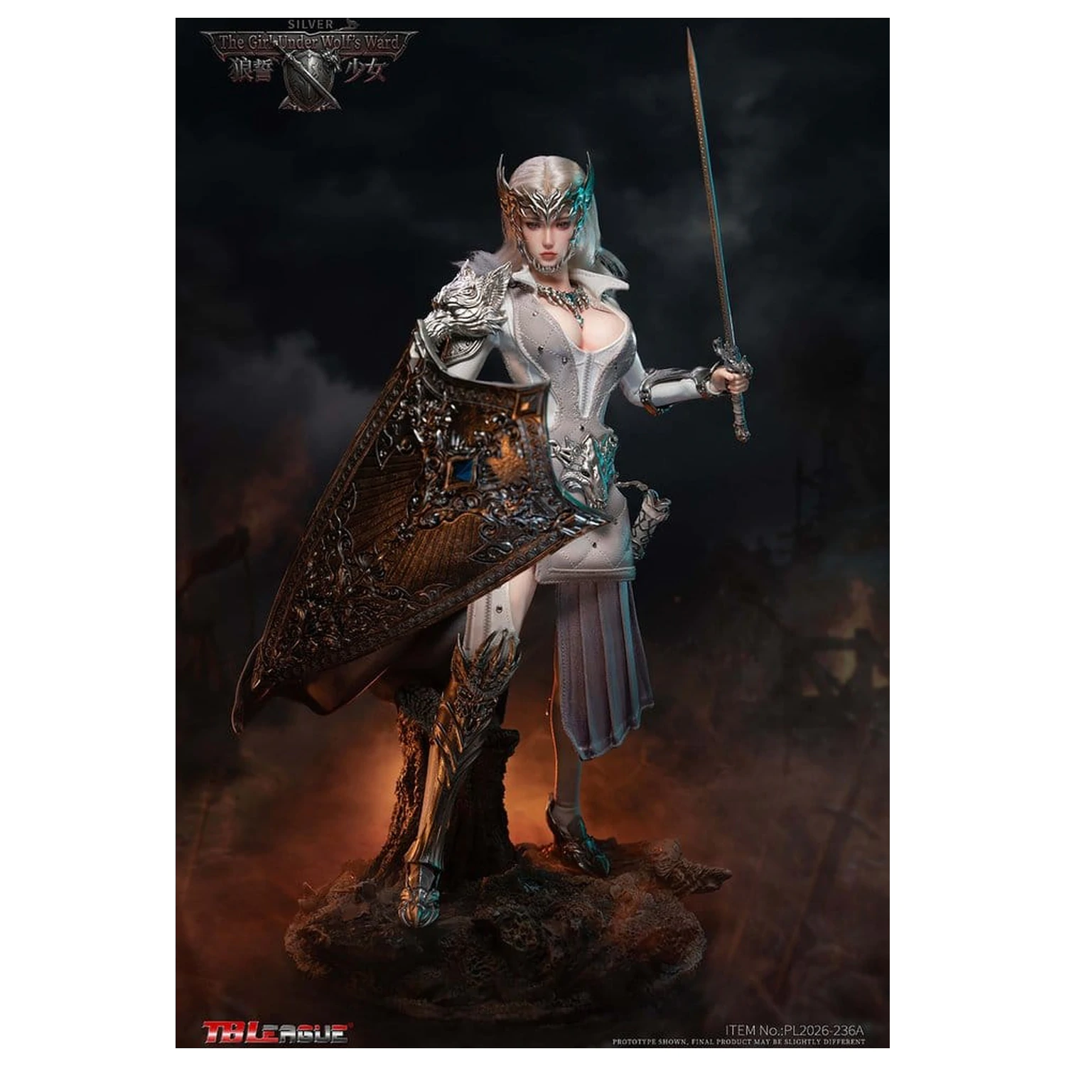 The Girl Under Wolf's Ward Action Figure 1/6 Alina (Silver) de 30 cm poza produsului