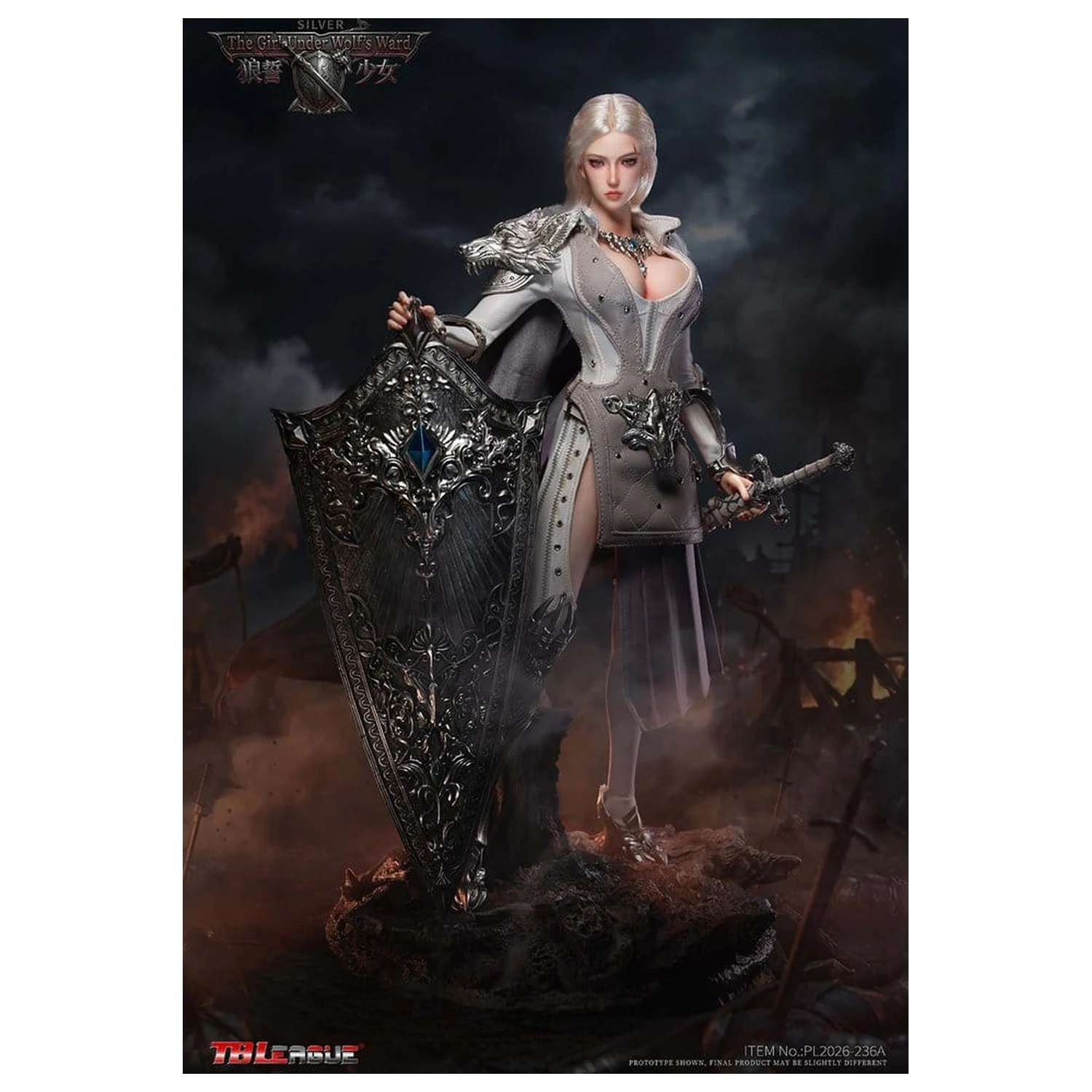 The Girl Under Wolf's Ward Action Figure 1/6 Alina (Silver) de 30 cm poza produsului
