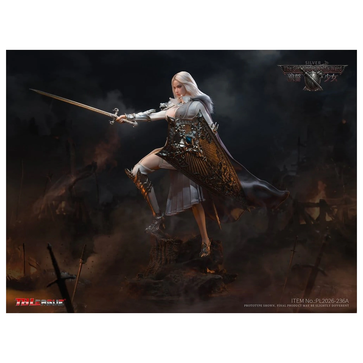 The Girl Under Wolf's Ward Action Figure 1/6 Alina (Silver) de 30 cm poza produsului