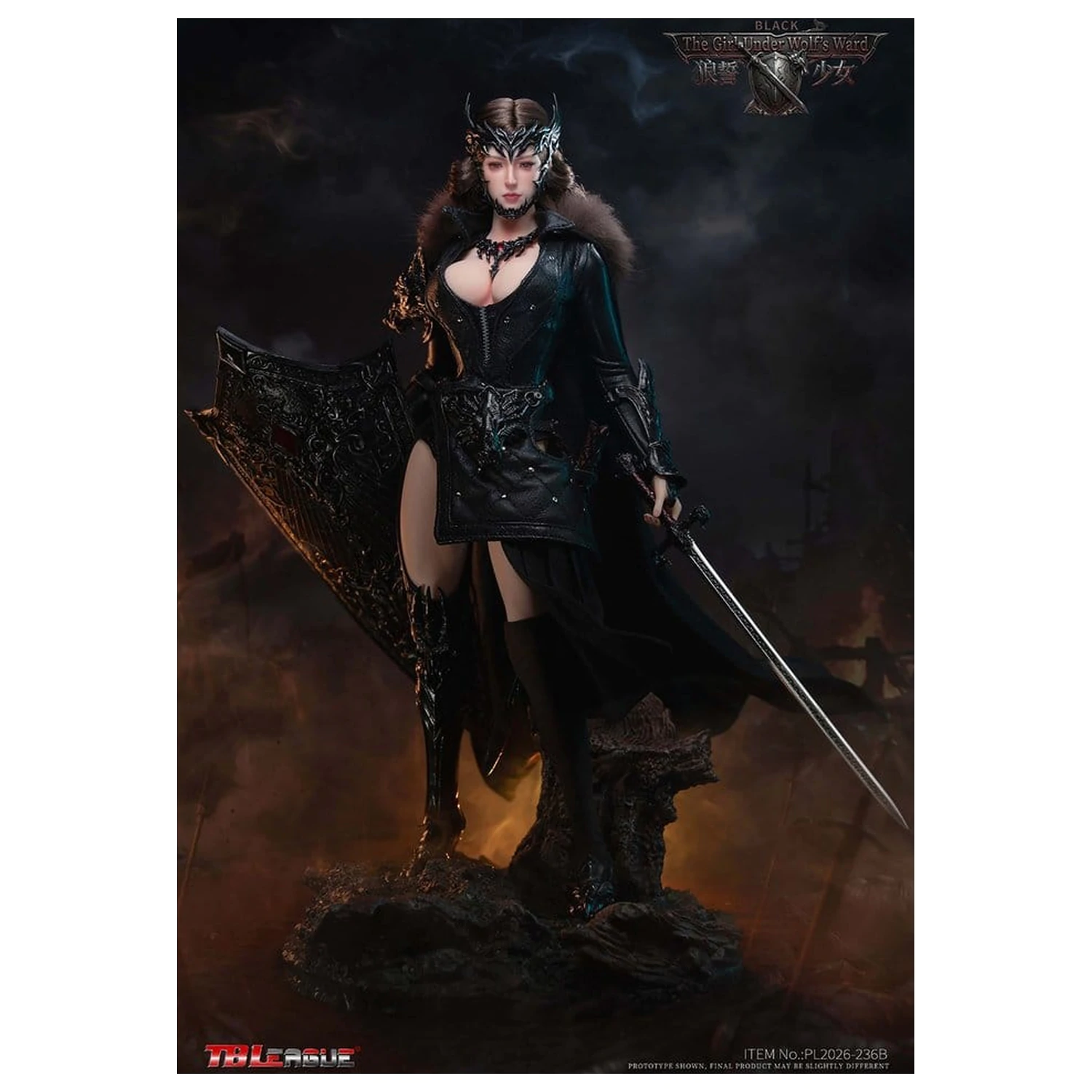 The Girl Under Wolf's Ward Action Figure 1/6 Eleanor (Black) 30 cm poza produsului