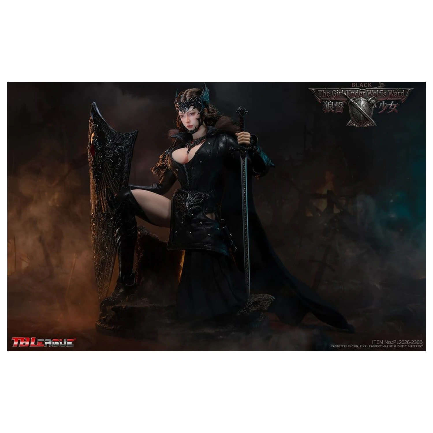 The Girl Under Wolf's Ward Action Figure 1/6 Eleanor (Black) 30 cm poza produsului