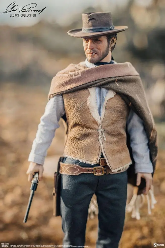 Figurină de acțiune Colecția Moștenirea Clint Eastwood The Good, The Bad and the Ugly 1/6 The Man With No Name 30 cm poza produsului