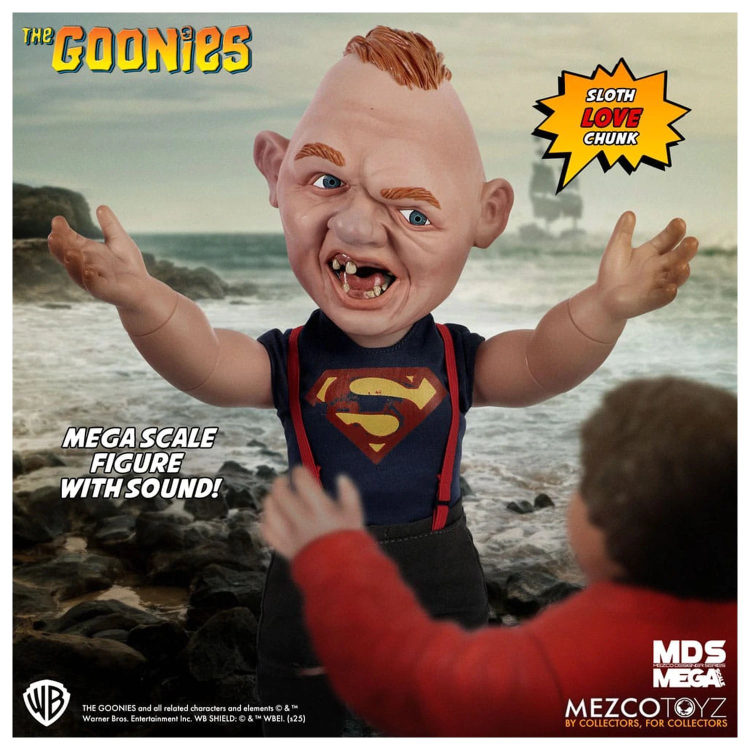 Papusa vorbitoare The Goonies MDS Mega Scale Doll Talking Sloth cu sunet 38 cm poza produsului