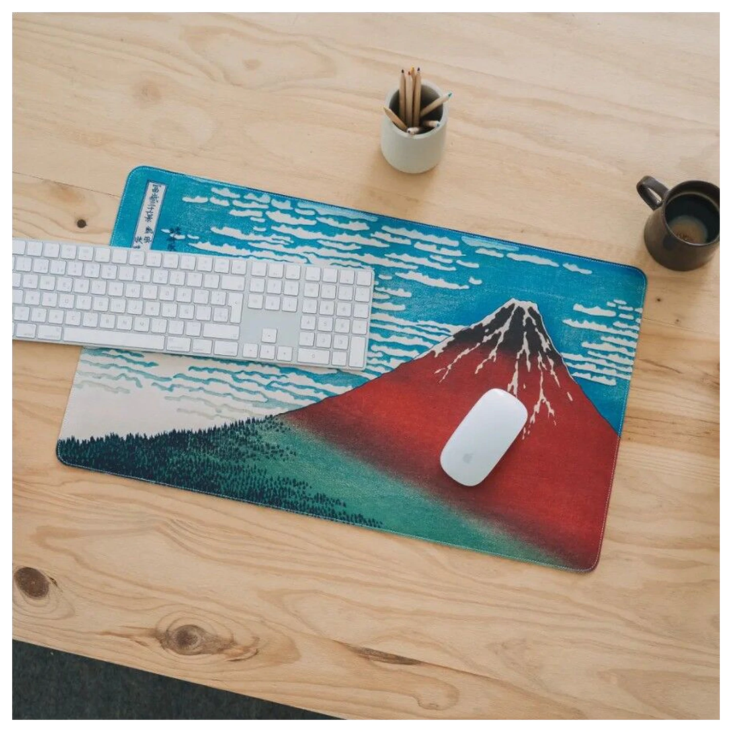 The Great Wave of Kanagawa Hokusai mousepad gaming desk poza produsului