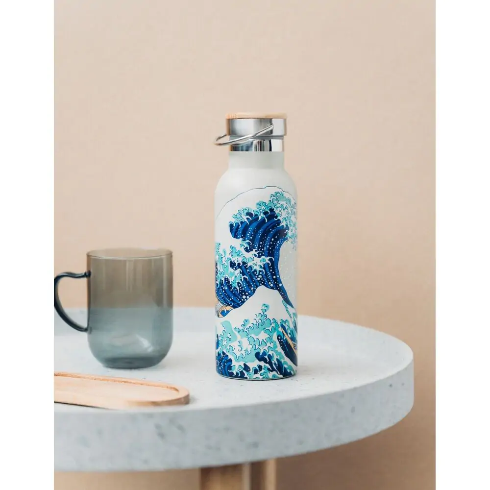 The Great Wave of Kanagawa Hokusai sticlă din oțel inoxidabil 500ml poza produsului