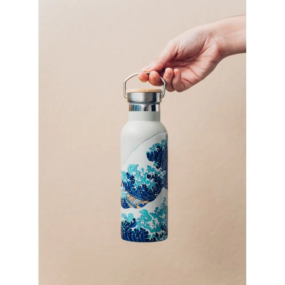 The Great Wave of Kanagawa Hokusai sticlă din oțel inoxidabil 500ml poza produsului