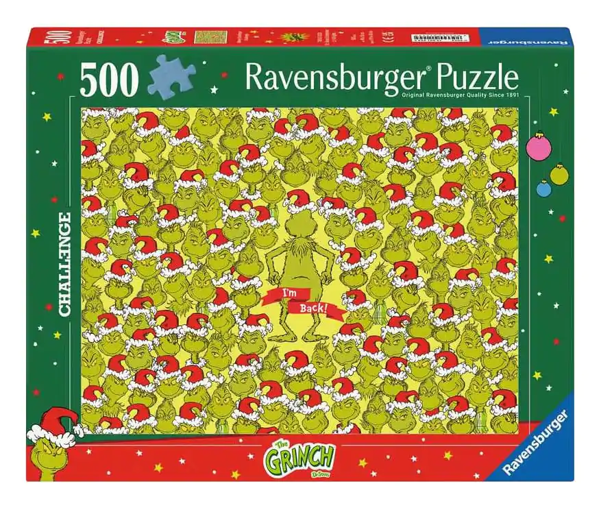 The Grinch Jigsaw Puzzle Challenge Merry Grinchmas (500 piese) poza produsului