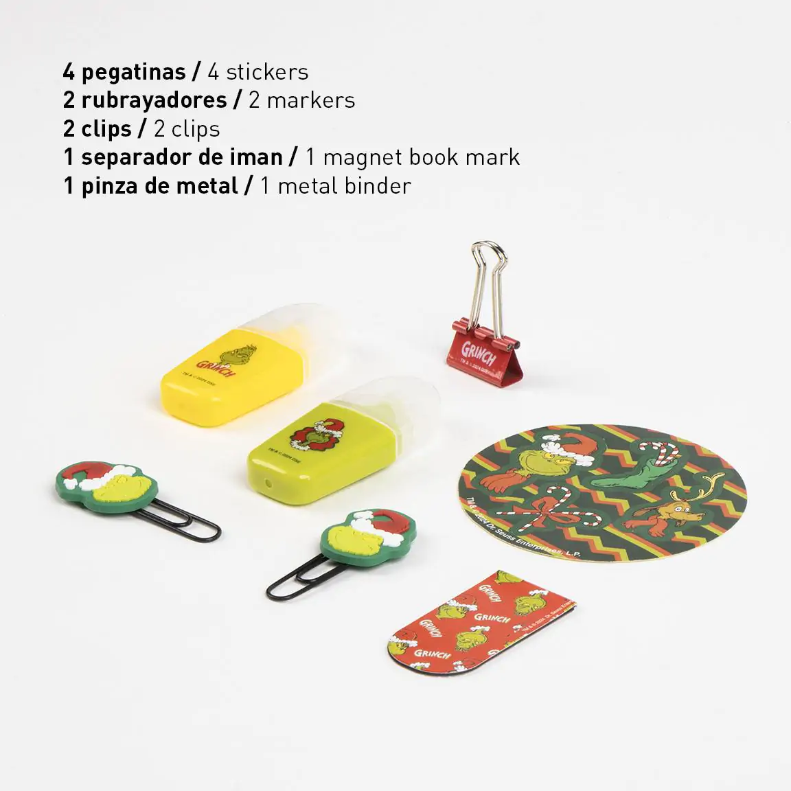The Grinch tree ornment cu papetărie - set 5 bucăți poza produsului