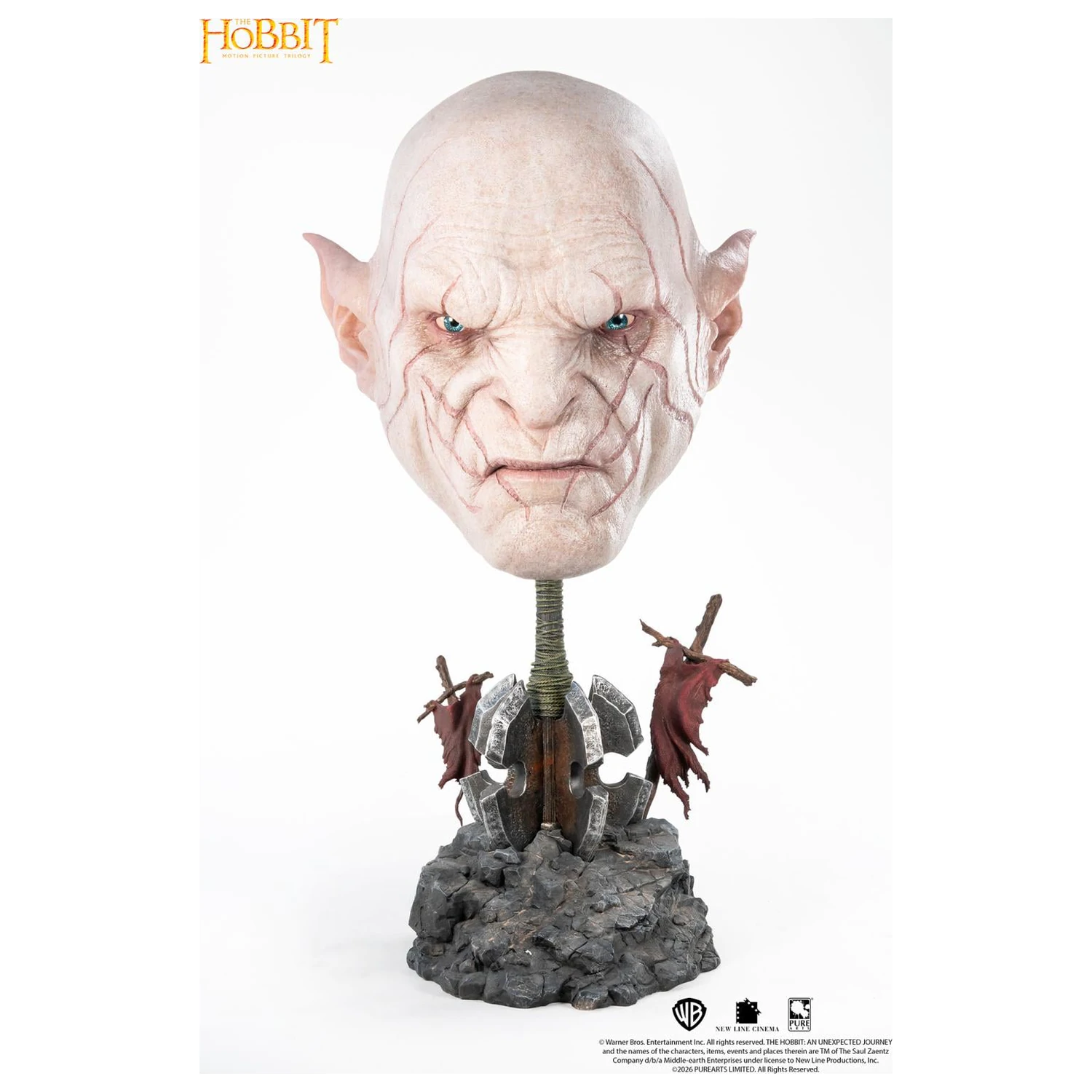 Replica masca de arta The Hobbit Azog 1/1 54 cm poza produsului