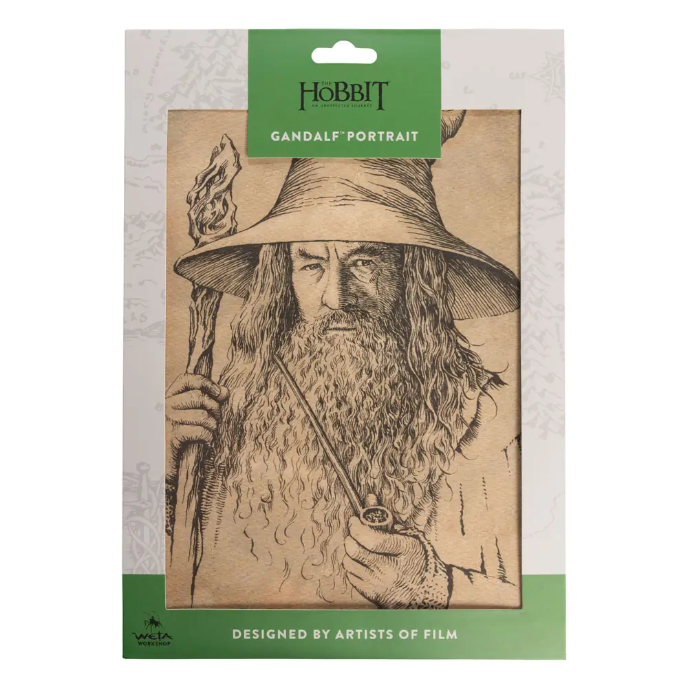 The Hobbit Art Print Portret cu Gandalf cel Sur 21 x 28 cm poza produsului