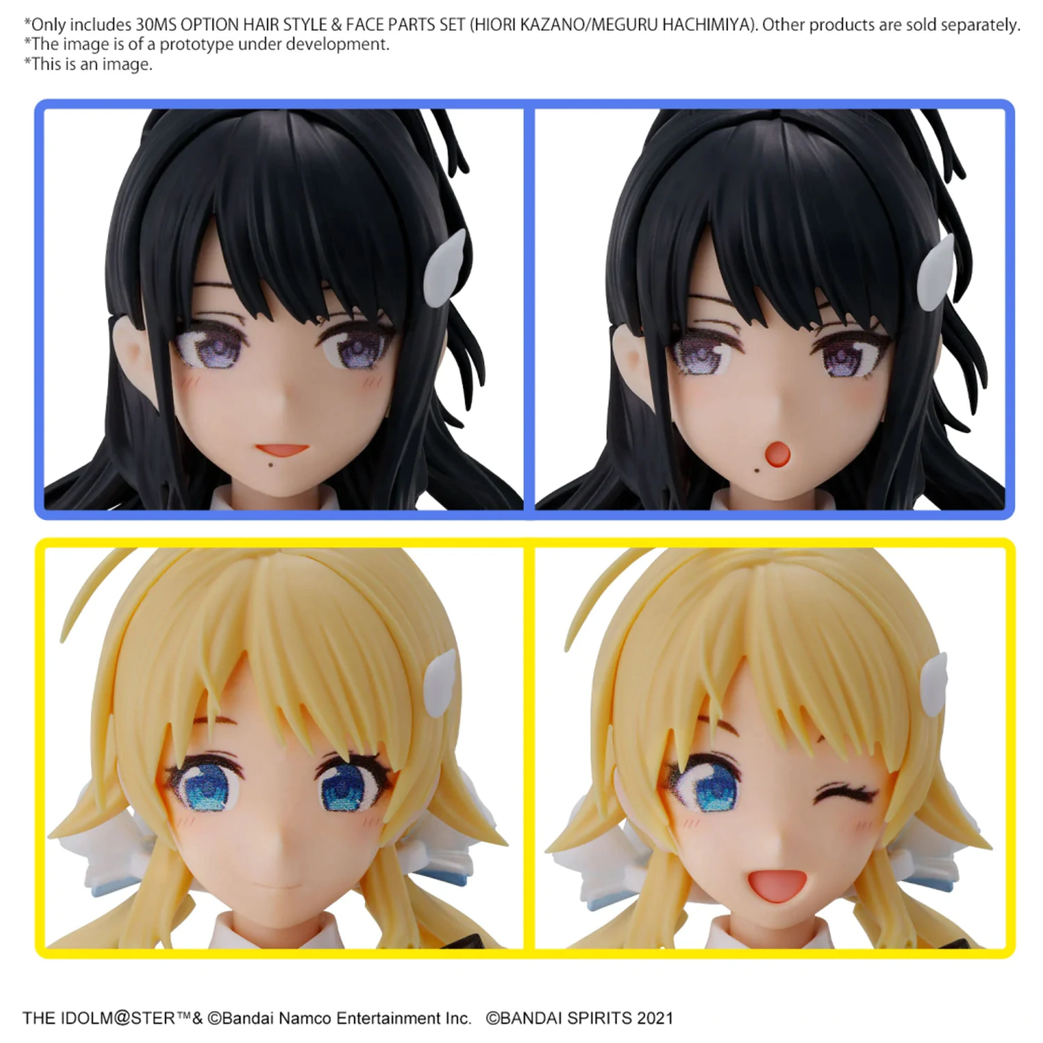The Idolmaster 30MS Option Hair Style & Face Parts Set Model Kit poza produsului
