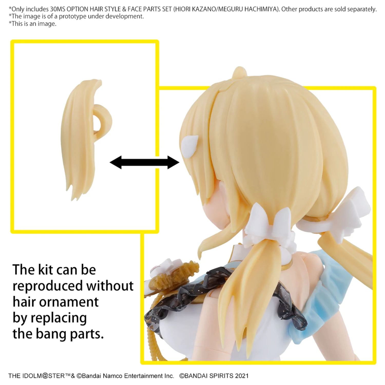 The Idolmaster 30MS Option Hair Style & Face Parts Set Model Kit poza produsului