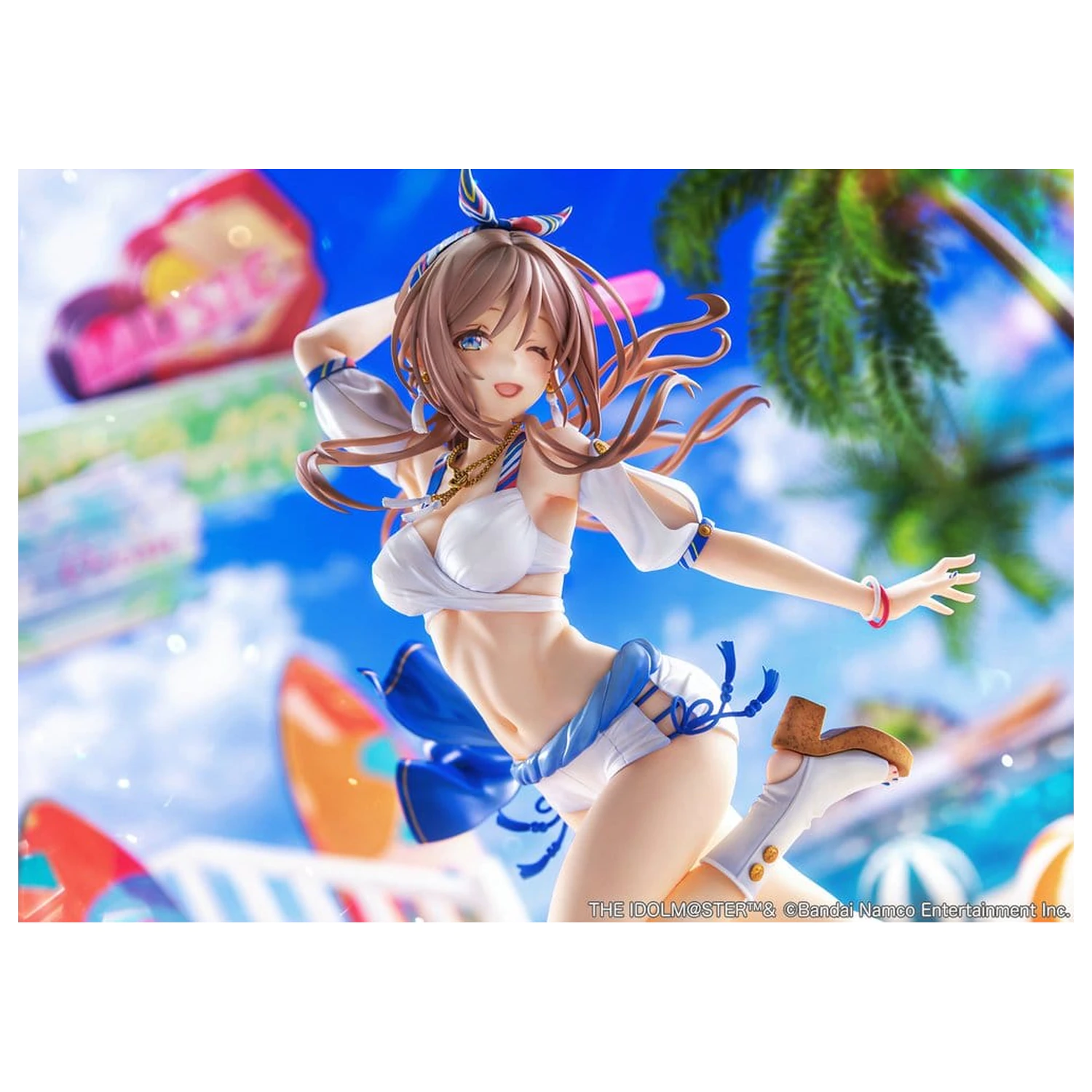 The Idolmaster Gakuen PVC Figura 1/7 Himesaki Rinami Kimi to Semi Blue Ver. 27 cm poza produsului
